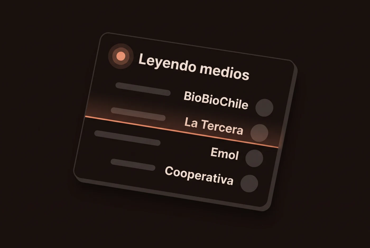 Atalaya leyendo medios: BioBioChile, La Tercera, Emol y Cooperativa.